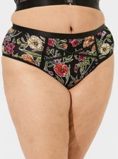 NEW Torrid 3 3X, 22/24 Black Regency Punk Panties Sketchy Garden Hipster Panty