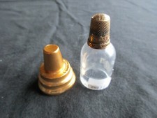 VINTAGE GOLD & SILVER THIMBLE, 14K GOLD AND .925 SILVER, 3 GRAMS  ATL-1124*04998