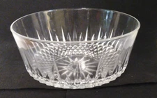 Clear 9 in. Dia. Glass Bowl with Starburst Diamond Design by ARCOROC France