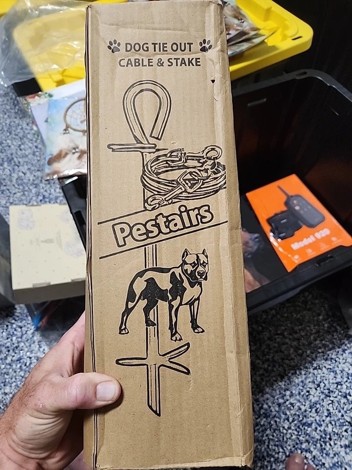 Кабель и колье для привязывания собак Pestairs 30 футов - поводок и колье для тяжелого собачьего двора - Изображение 2 из 4