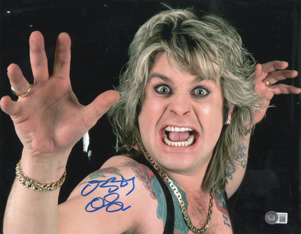 OZZY OSBOURNE SIGNED 11X14 PHOTO BLACK SABBATH AUTOGRAPH BECKETT