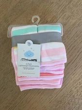  Cloud Island wash cloths baby  Set Of 6 baby gift  pink  New! 
