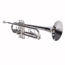 Nickelplated Drop B Adjustable Trumpet Gloves Set Silver
