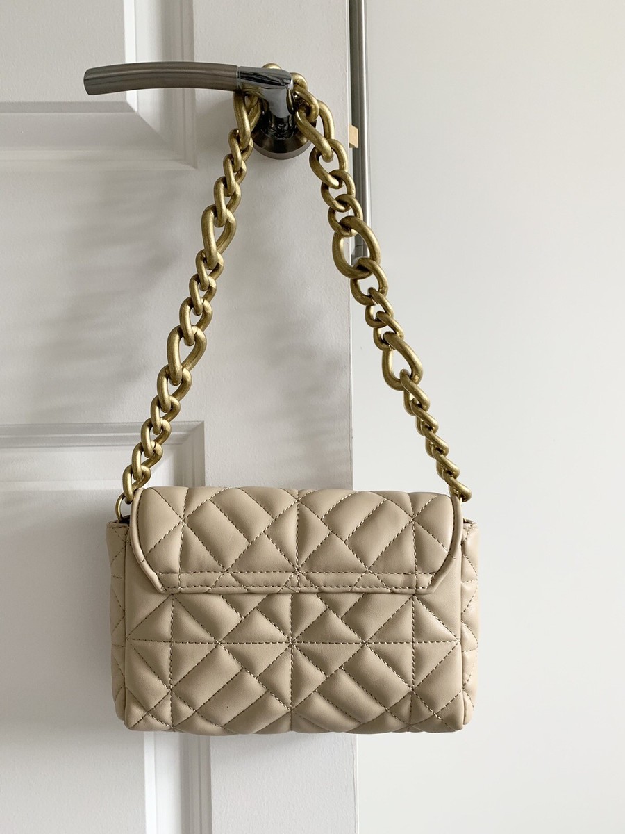 Zara Beige Quilted Bag