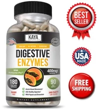 Digestive Enzymes Probiotics & Bromelain 180ct Constipation Bloating Gut Relief