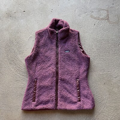 Patagonia Vest Womens Medium Pink Los Gatos Reversible Puffer Fleece Zip Up  Hike