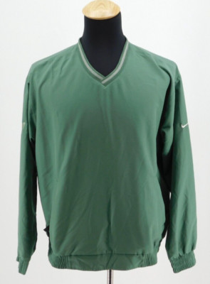 Nike Golf Mens Green V Neck Pullover Windbreaker Jacket Large