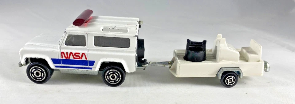 Land Rover Majorette NASA con remolque radar Nº 266 1:60 Hecho en Francia DE COLECCIÓN Foto 2 de 4