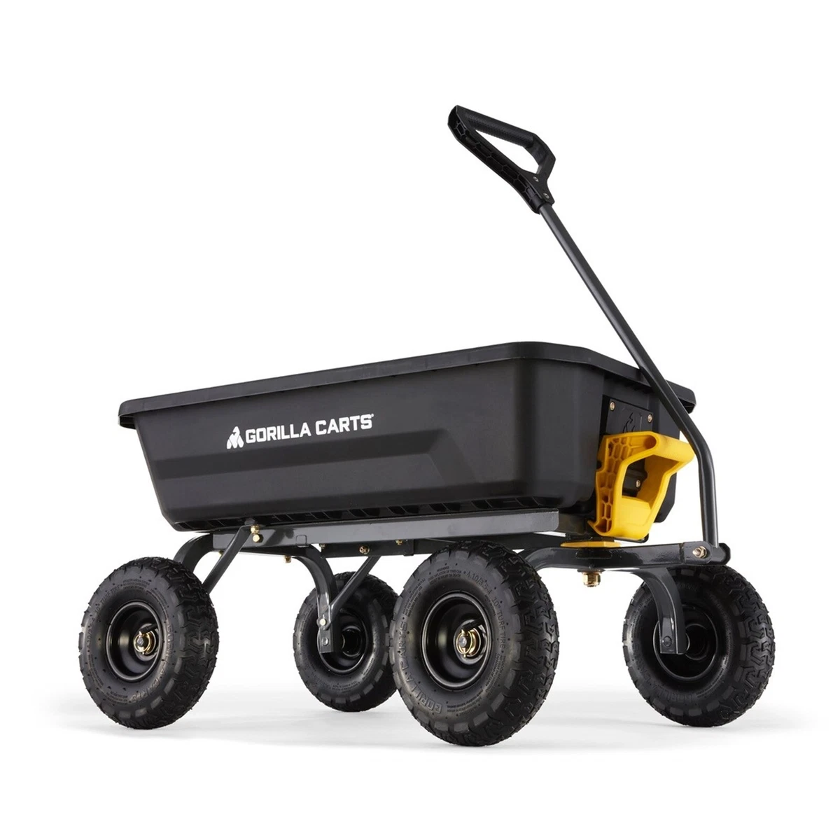 Gorilla Carts 115L Poly Dump Cart Dump Trailer Garden Wheel Barrow