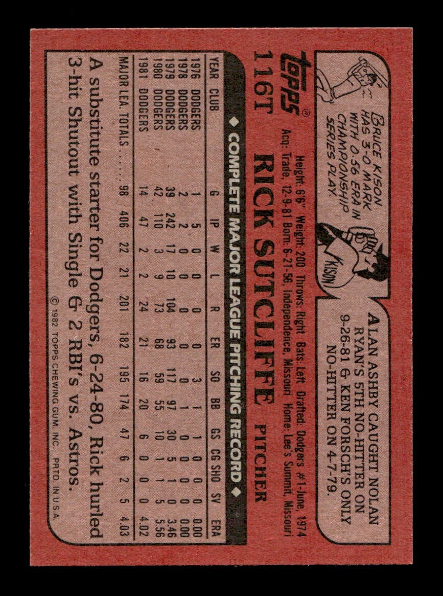 1982 Topps Traded 1-132 EX-MT/NM Pick From List All PICTURED - Picture 73 of 501