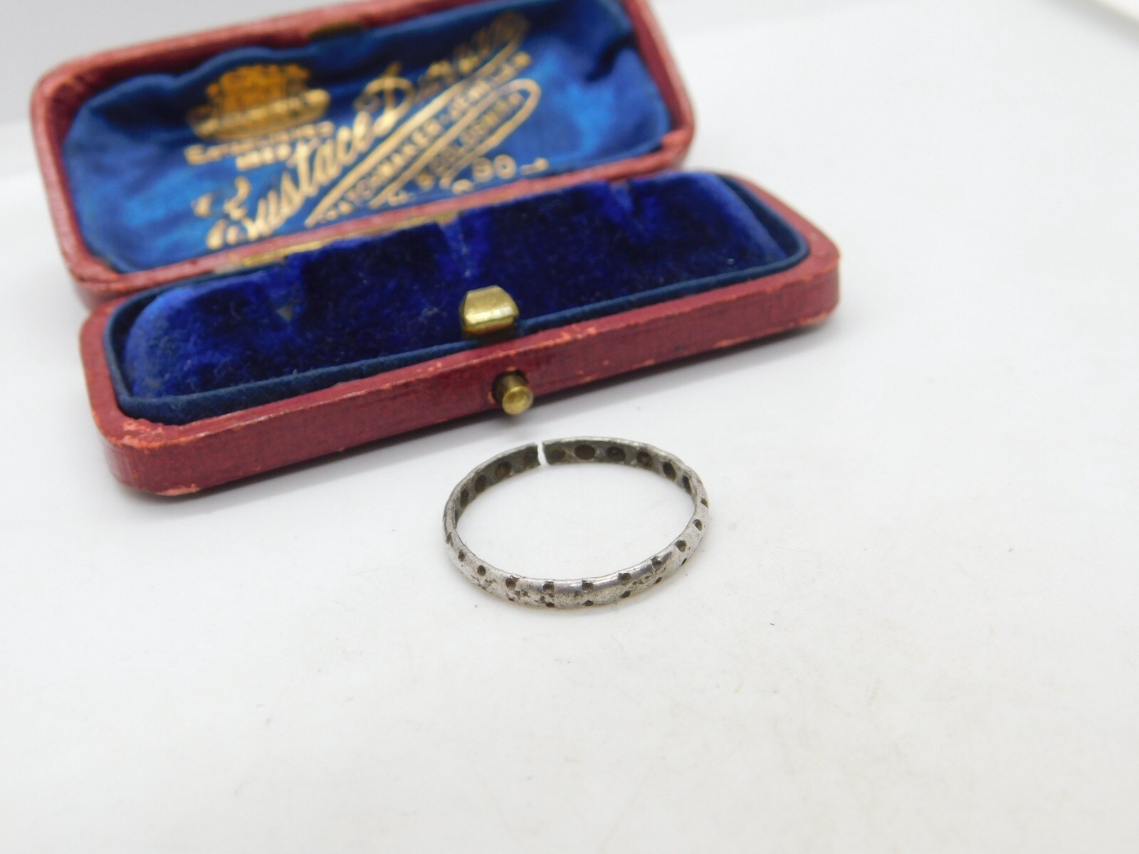 Sterling Silver Simple Textured Ring Vintage c197… - image 2