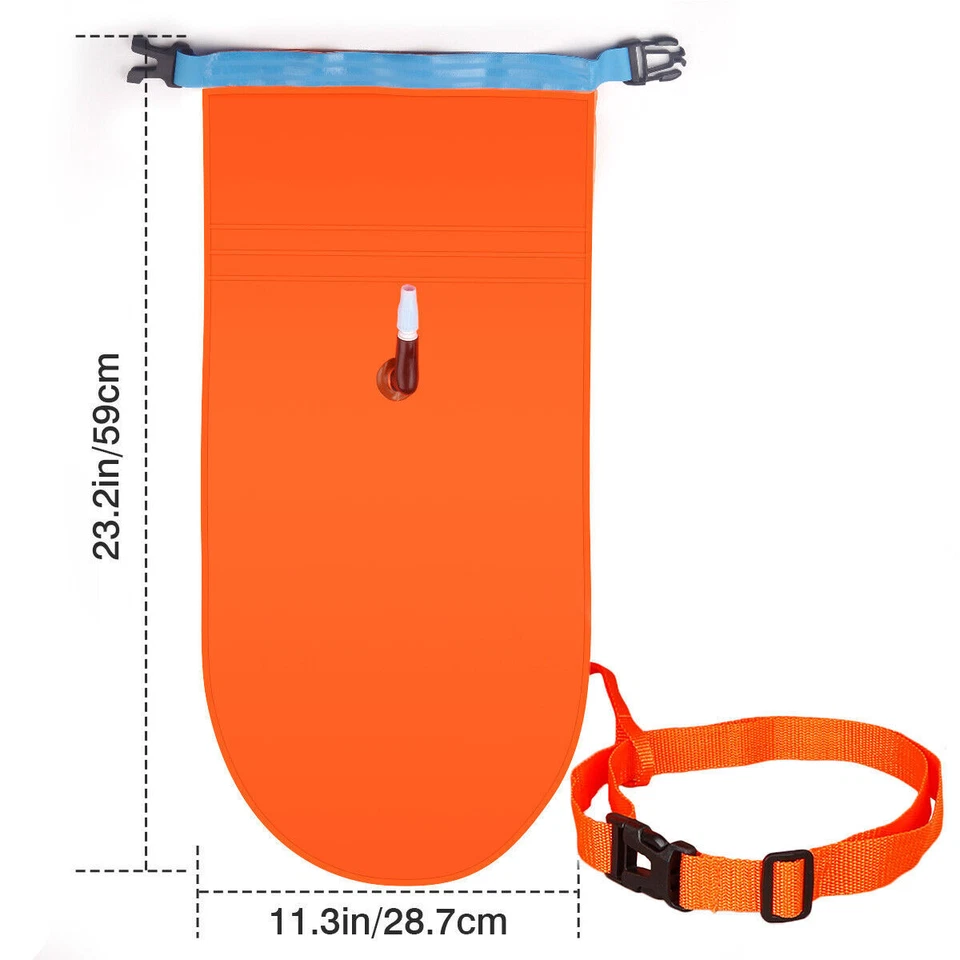 Swim Buoy Dry Bag - 3 Colors 15L TPU Dry Bags for Open Water Swimming Sports - Image 4 of 4