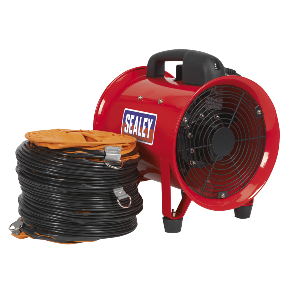 Portable Clean Air Ventilator 200mm with 5mtr Ducting Sealey VEN200 B