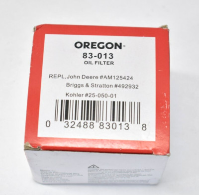 Oregon Oil Filter Replacement For John Deere AM125424 Briggs