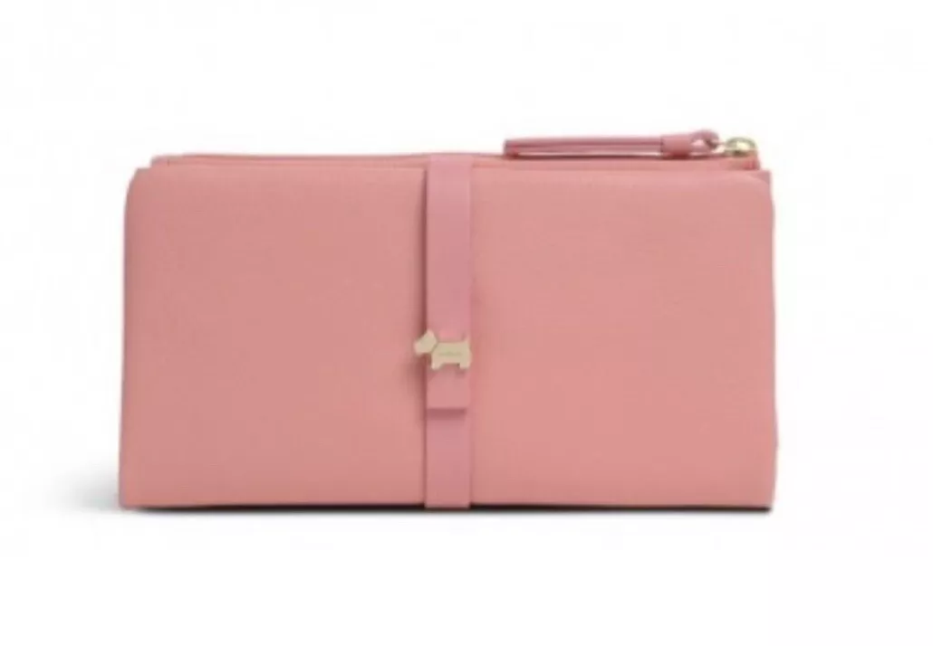 Radley London West View Large Bifold Leather Pink Wallet Purse Clutch London New