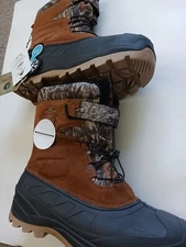 Mens Pac Boot Shoe Size 12 Suede With Mossy Oak Camo Upper For Outdoor New