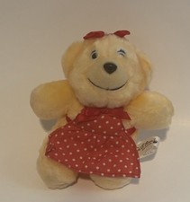 Ted E. Bear And Friends Bear 7in Plush Beige With Red Bow And Apron