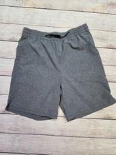 Boy's Old Navy Stretch Tech Quick Dry Gray Athletic Shorts Drawstring 