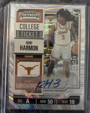 2025 Panini U of Texas NIL College Ticket AUTO Rori Harmon SILVER SWIRL /199