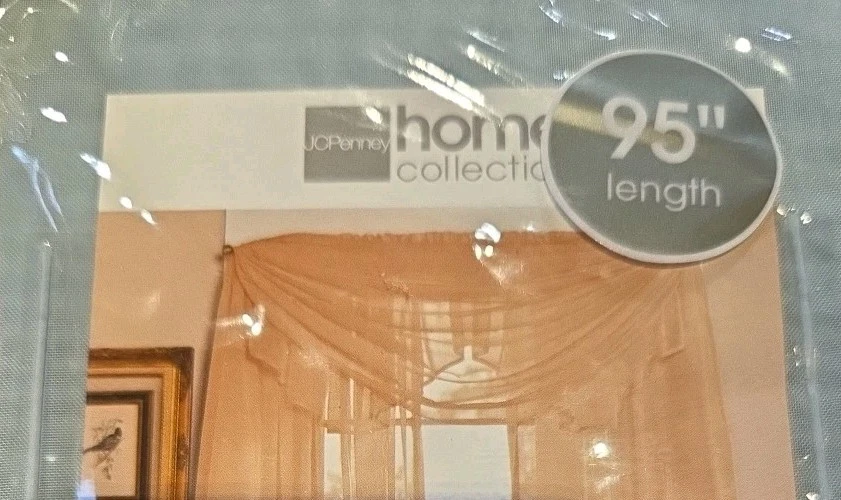 JC Penney Rod-Pocket Panel Aqua Dust 60" X 85" NEW - Image 3 of 4