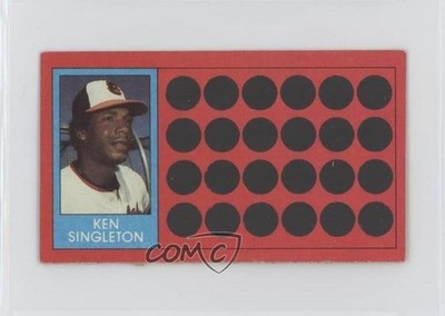 1981 Topps Baseball Scratch-Off Separated Ken Singleton #17 2f4