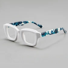 Square Thick Acetate Eyeglasses Frames Fashion Retro Men Women Glasses Full Rim