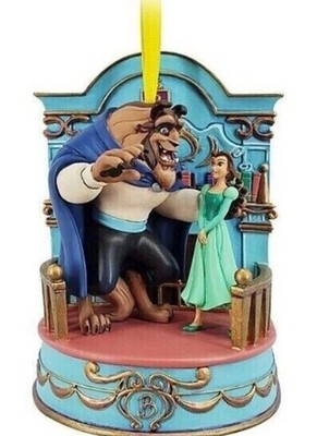Disney store Ornament Sketchbook 2020 Beauty Belle and the Beast Library Musical