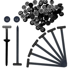 Nylon Universal Cable Tie Buckle Zipper Clips for Car Zip 10 pairs, Black 