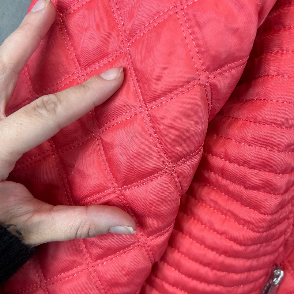 Marc New York Andrew Marc Womens Quilted Puffer Jacket Sz Medium Coral - Image 2 of 4