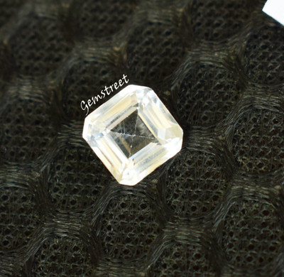 Natural 3.40 Ct Ceylon White Sapphire Radiant Cut Certified Loose Gemstone