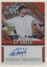 2014 Prizm Perennial Draft Picks Prospect Signatures Red /100 Cy Sneed Auto 06z2