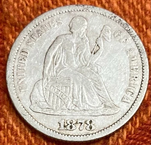 1878-CC Seated Liberty Dime VF