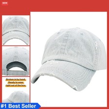 Baseball Cap Vintage Washed Distressed Cotton Adjustable One Size Fits Most