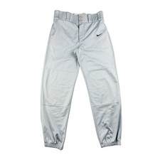 Nike Dri-FIT Core Baseball Pants Boys L Gray Youth Knicker Double Knee Athletic
