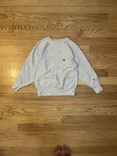 Vintage Champion Sweatshirt Mens Medium Fits S Gray Reverse Weave MADE IN USA 90