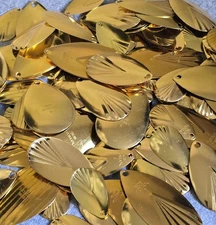 (2lb) Bulk Brass Spinner Blades Quality Blades Stamped From Solid Brass+Lacquer