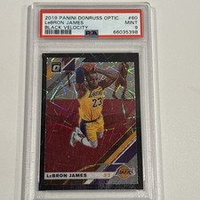 2019 PANINI DONRUSS OPTIC #60 LEBRON JAMES BLACK VELOCITY PSA 9 - SN# 19/39
