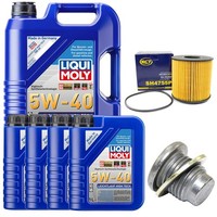 MotoröL Filter Set 5W-40 Liqui Moly 9 Liter + Schraube FüR Opel Movano 2.2 2.5