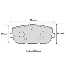 Mintex MRM1802 BREMSBELÄGE HINTEN passend für FIAT 124 SPIDER / MAZDA MX-5 (NC, ND)