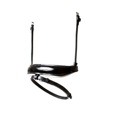 Hanoverian noseband - patent with white padding - Clearance