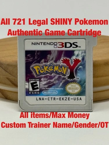 Unlocked Authentic Pokemon Y Nintendo 3DS | All 721 SHINY Pokemon | All Items