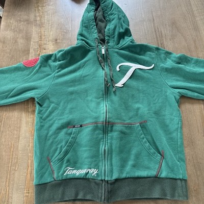 Marc Ecko Cut & Sew Tanqueray Collab Full Zip Hoodie Green Medium 