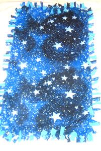 Stars Puppy ~Dog ~ Pet Double Sided Hand Tied Fleece Rag Crate Blanket ~ New