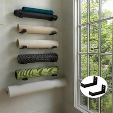 Aluminum Wall Mounted Yoga Mat Storage Rack for Organized For Home Gym