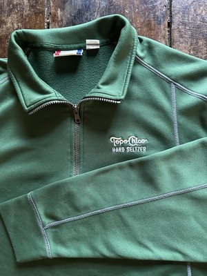 Topo Chico Hard Seltzer 1/4-Zip Pullover Jacket Men's Large Green by Clique