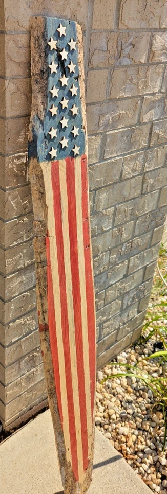 Distressed American Flag, Rustic American Flag - Image 2 of 3
