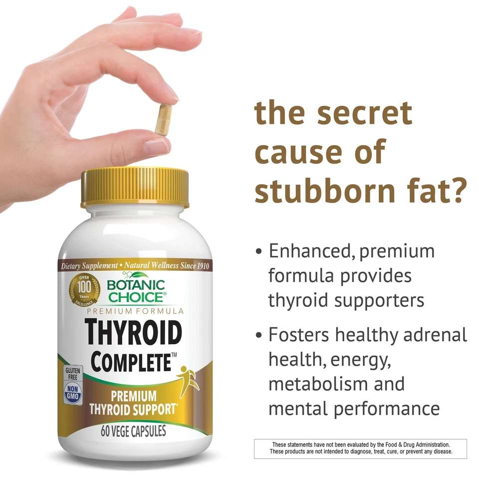 Suplemento dietético Botanic Choice Thyroid Complete™, 60 cápsulas vegetales Foto 3 de 4