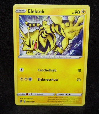 Elektek 058/192 nm Pokemon Karte | Deutsch