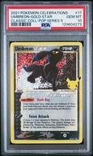 Imagen de 2021 POKEMON CELEBRATIONS CLASSIC COLLECTION #17 UMBREON-GOLD STAR PSA 10
