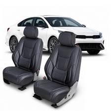 Coverland Leather Seat Covers For Kia Forte Full Set 5-seats Front Rear Coverland Leather Seat Covers For Kia Forte Full Set 5-seats Front Rear